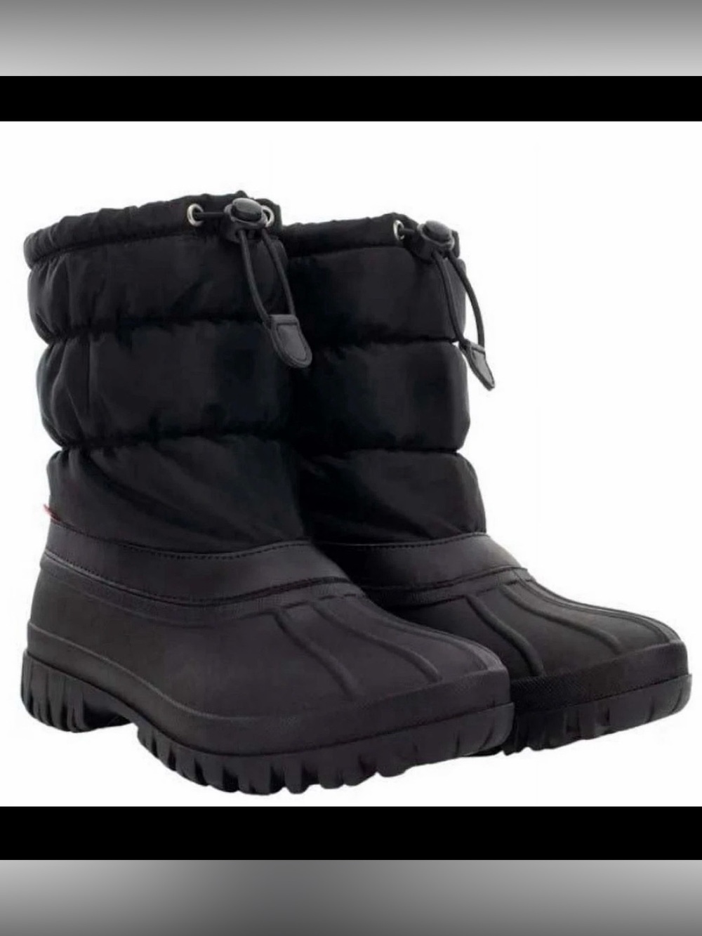 Chooka Ladies' Water Repellant Nylon Mid-Calf Winter Snow Boot, Black Sz 9 M
